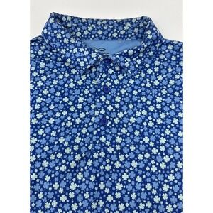 Snake‎ Eyes Men's Golf Polo Shirt Lucky Clover Print Blue XL TG